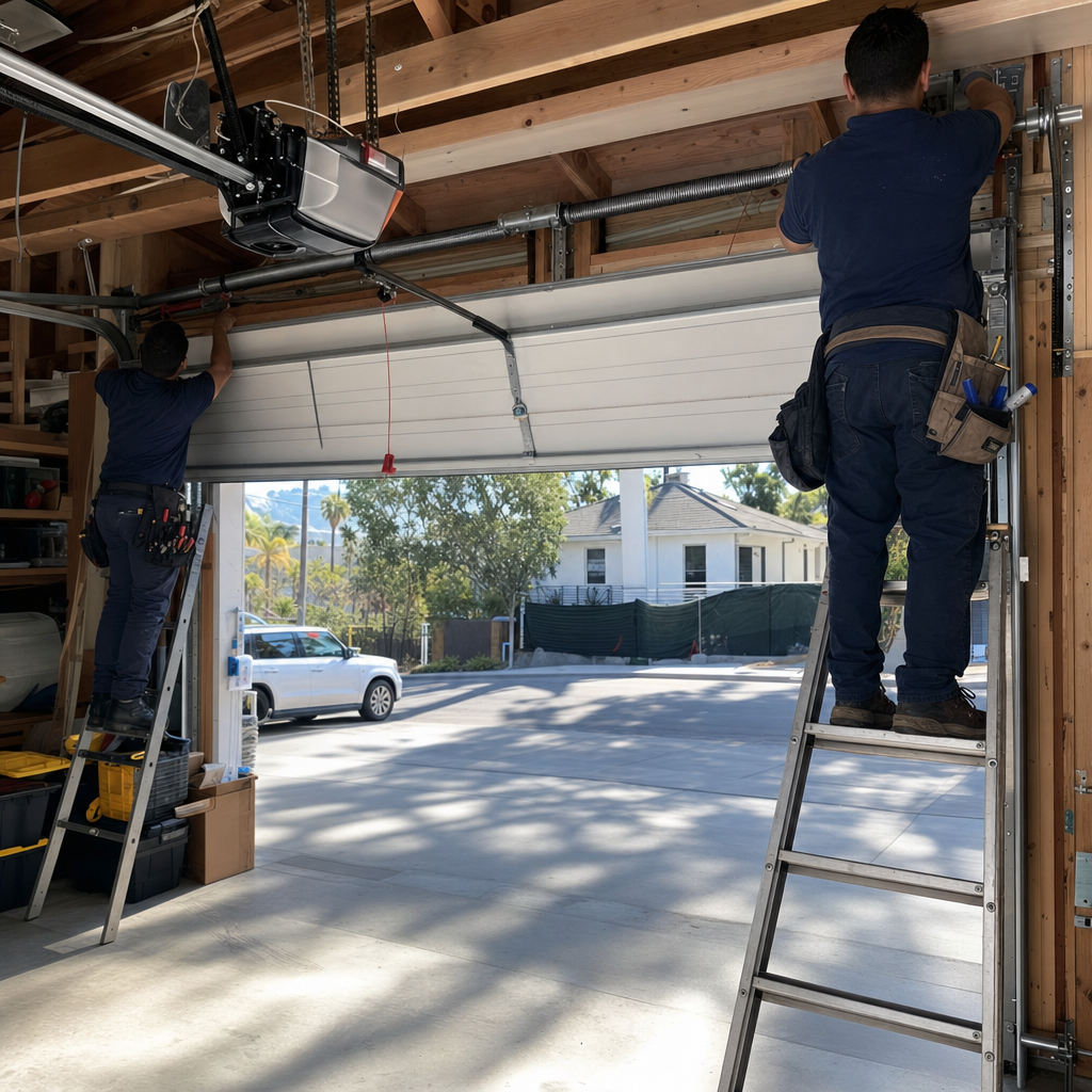 Garage door installation by professional technicians
